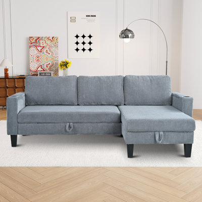 Canapé modulaire réversible avec méridienne de rangement