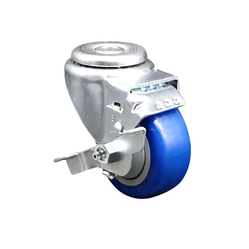 4-Piece Polyurethane Caster Set, Blue