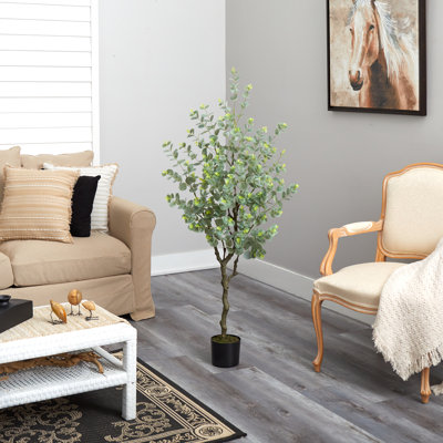 Faux Eucalyptus Tree in Pot