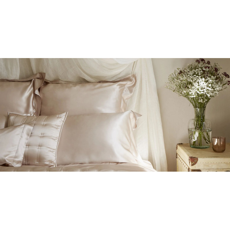 Windsor Silk Euro Pillow Cover, Blush, 26" x 26"