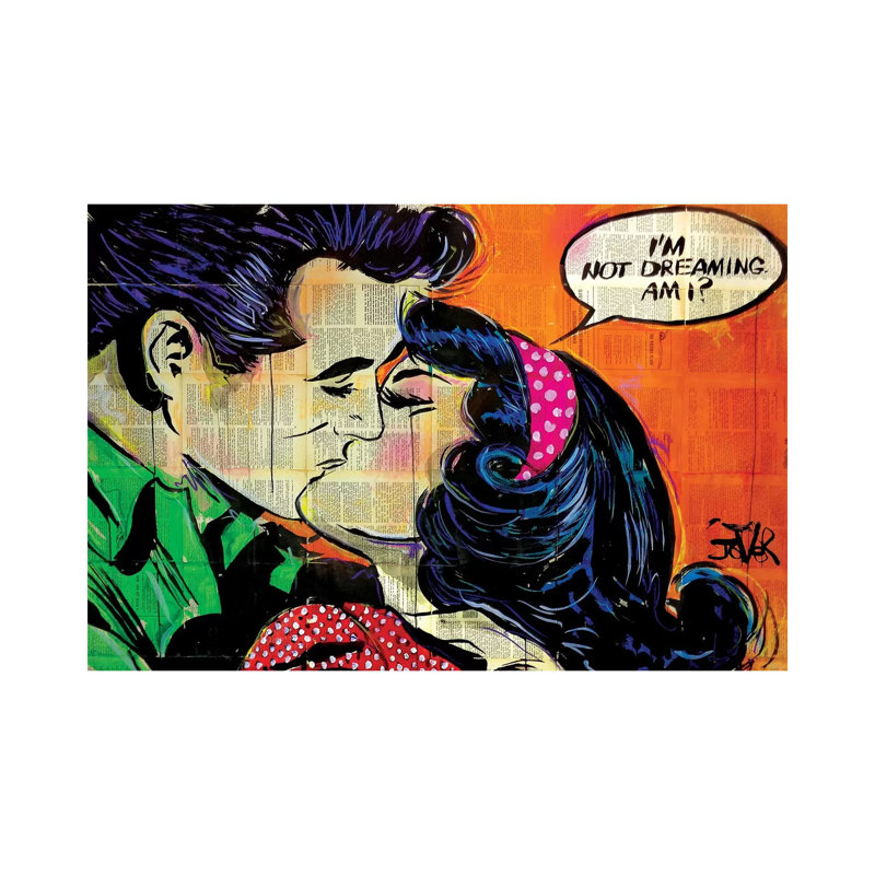 «Pop Dreamin» par Loui Jover, reproduction d'art sur toile tendue, H 12 po x l 18 po x P 1,5 po
