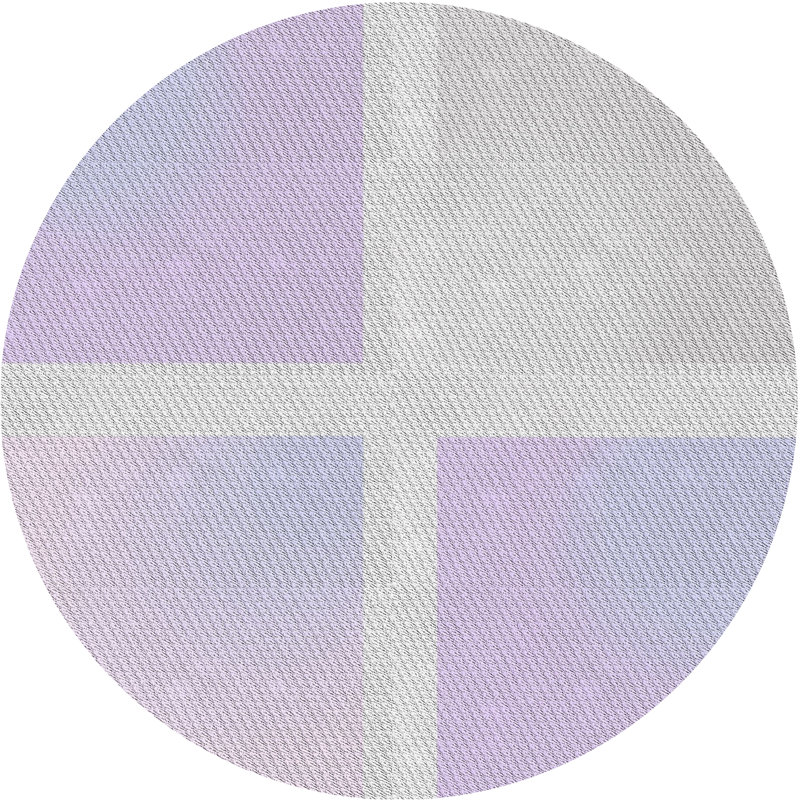 Tapis de zone mauve à motifs Hoelscher, Rond 8 pi