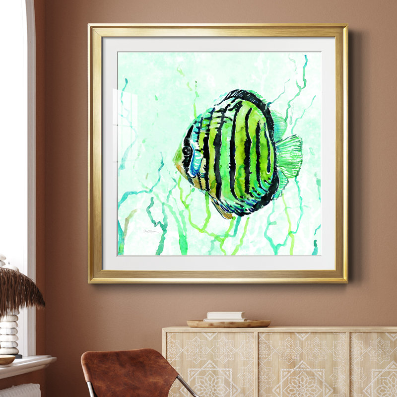 Outer Banks Swim - impression encadrée sur papier, Encadrement doré, H 26,5 po x l 26,5 po x P 1,5 po