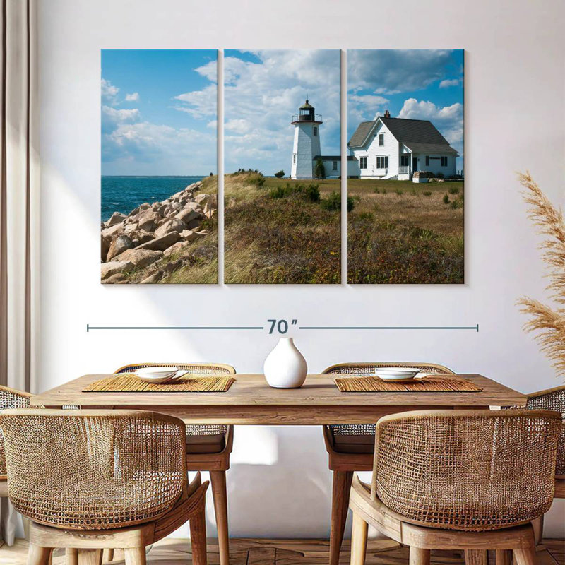 Aletra Coastal Cape Cod Lighthouse, 42" H x 65" W