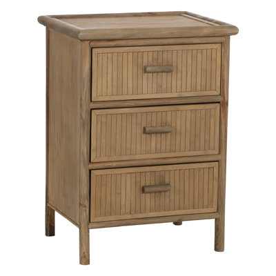 48cm W Bamboo / Rattan Bedside Table