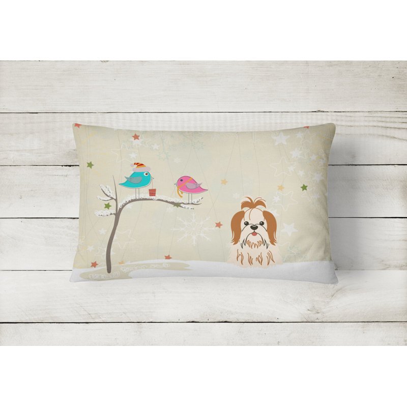 Coussin lombaire intérieur/extérieur de noël massif, Rouge / Blanc
