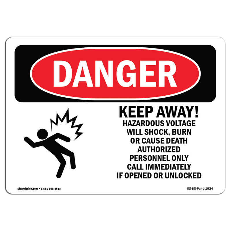 Panneau OSHA «Keep Keep Away», H 12 po x l 18 po x P 0,1 po
