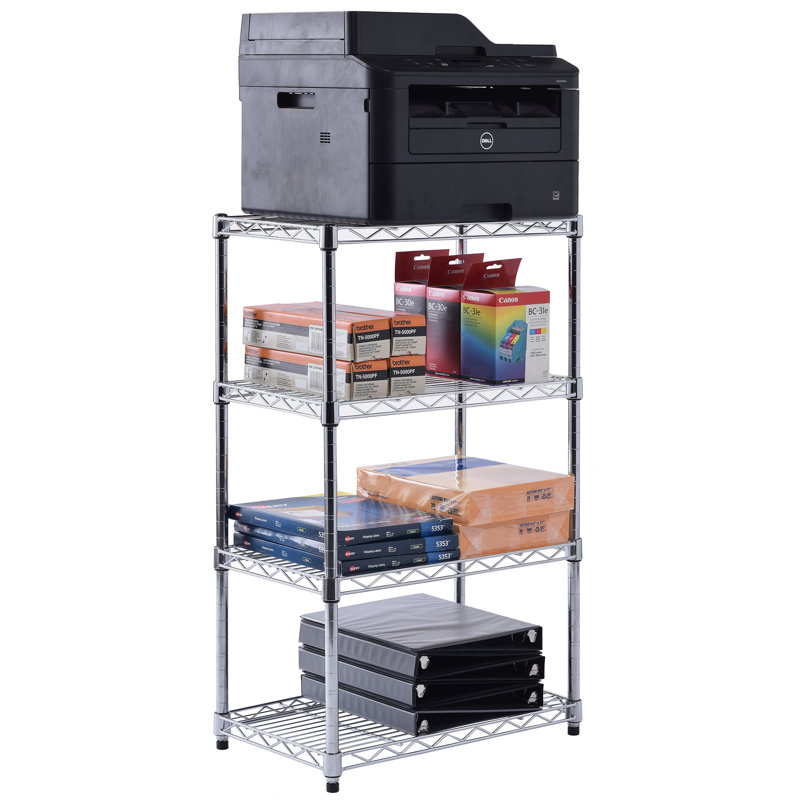 Light Duty 20'' W Steel Shelving Unit, Chrome