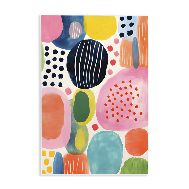 Art mural fantaisiste, "Petal Prints Design", H 15 po x l 10 po