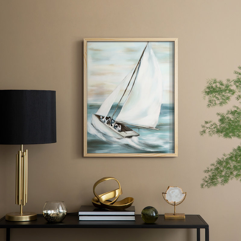 NAUTICAL Series LI, reproduction encadrée - bois massif, Naturel, H 15 po x l 12 po