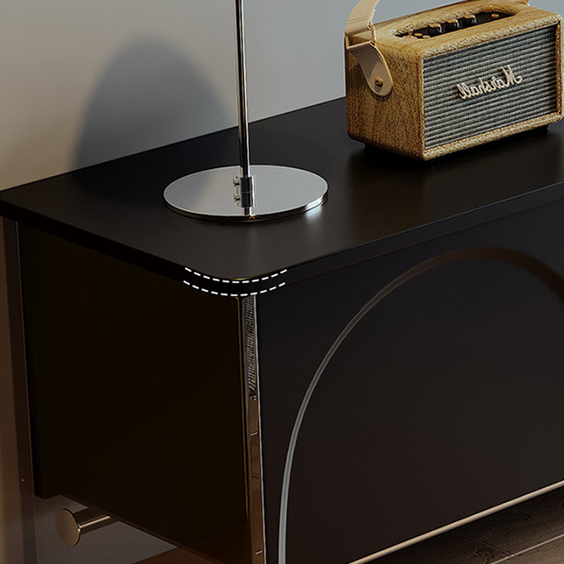 TV Stand with Arched Design and High-Gloss Finish