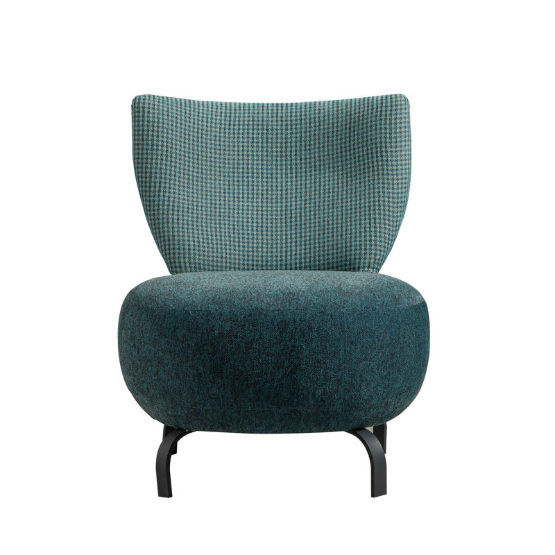 Kyzer Upholstered Slipper Chair, Turquoise