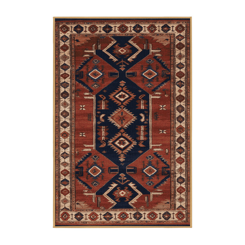 Tapis brun lavable à la machine, Rectangulaire 3 pi x 5 pi