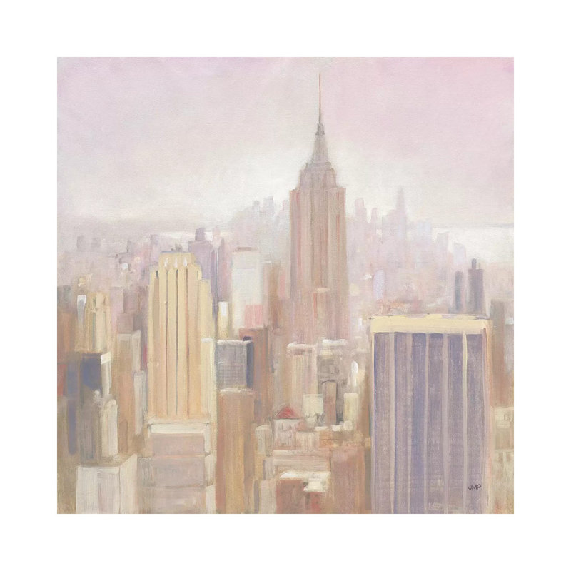 Manhattan In The Mist by Julia Purinton - Wrapped Canvas Painting, 30.48 cm H x 30.48 cm W