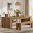 70.86'' Rectangular Farmhouse Dining Table for 6–8, Wood Grain Kitchen Table with Sturdy Frame-86275831