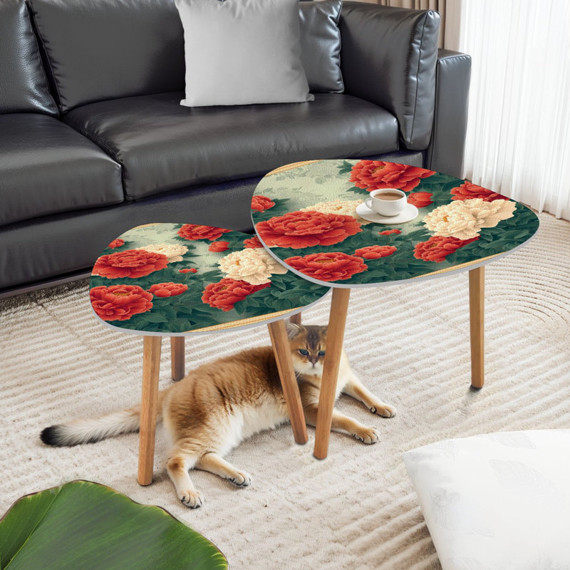 Ensemble de 2 tables basses gigognes Triangle