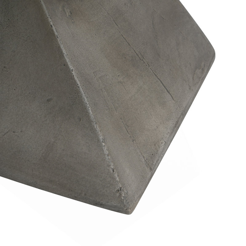 GEOMETRIC MGO SIDE TABLE,LIGHT GRAY COLOR, Light Grey
