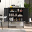 Buffet robuste en métal avec 2 tablettes