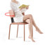 Ensemble de 2 chaises d'appoint orange et noir