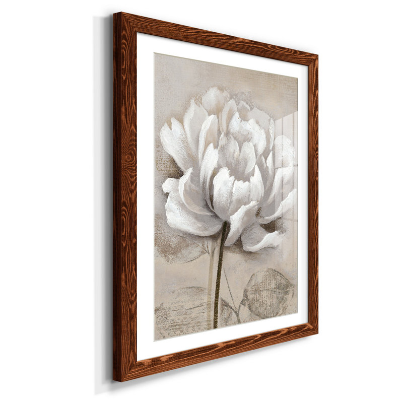 Doux blanc I - Cadre photo, reproduction d'art sur papier, H 44 po x l 31 po x P 1 po, Érable