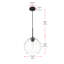 Luminaire suspendu sphérique simple à 1 lumière Snead-33591607-33591602-33559758