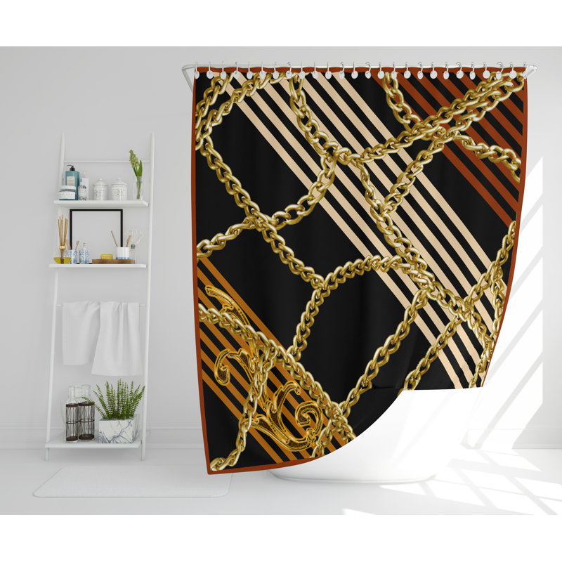 Lazaro Polyester Shower Curtain, 177cm H x 177cm W