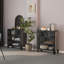 Classeur avec portes de rangement en métal et panneau de fibres à densité moyenne pour le salon-475429453-475429454