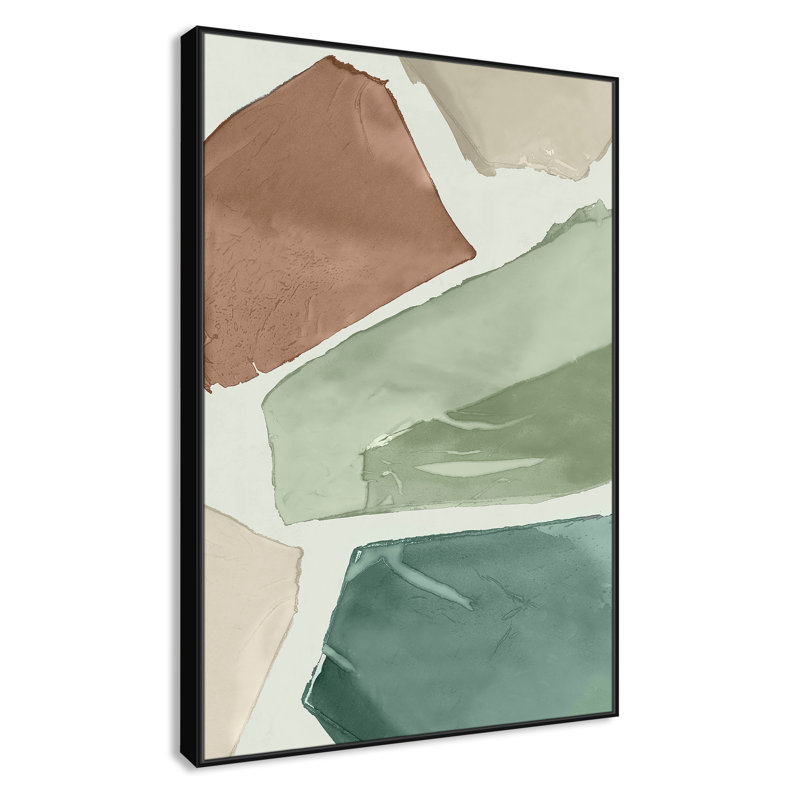 Impression flottante de couches géométriques transparentes par Emma Peal, H 61,5 po x l 41,5 po, Cadre flottant noir