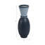 Vase en grès moderne décoratif transitionnel pour bureau à domicile - 11 po - bleu