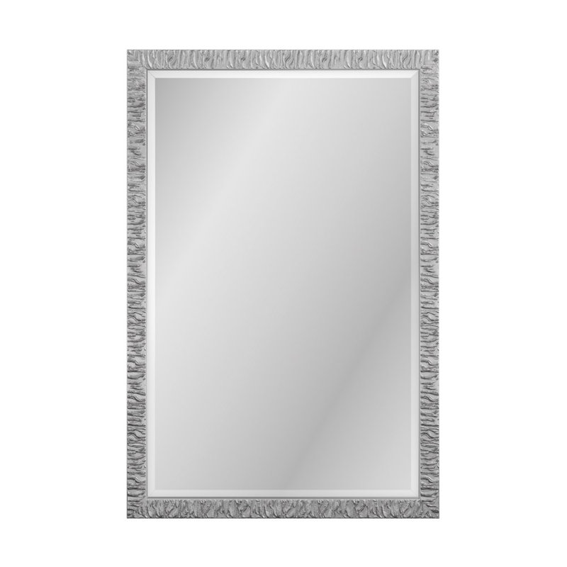 Silver Mirage Rectangle Metal Beveled Wall Mirror