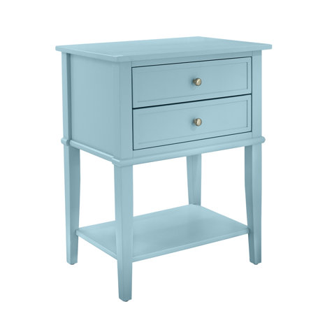 Dmitry 2-Drawer End Table with Storage