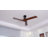 52 Inch Farmhouse Ceiling Fan with Remote Control, Reversible 3 Blades Dark Brown Solid Wood with 6 Speeds, DC Quiet Motor for Living Room,Bedroom.(No Light)
