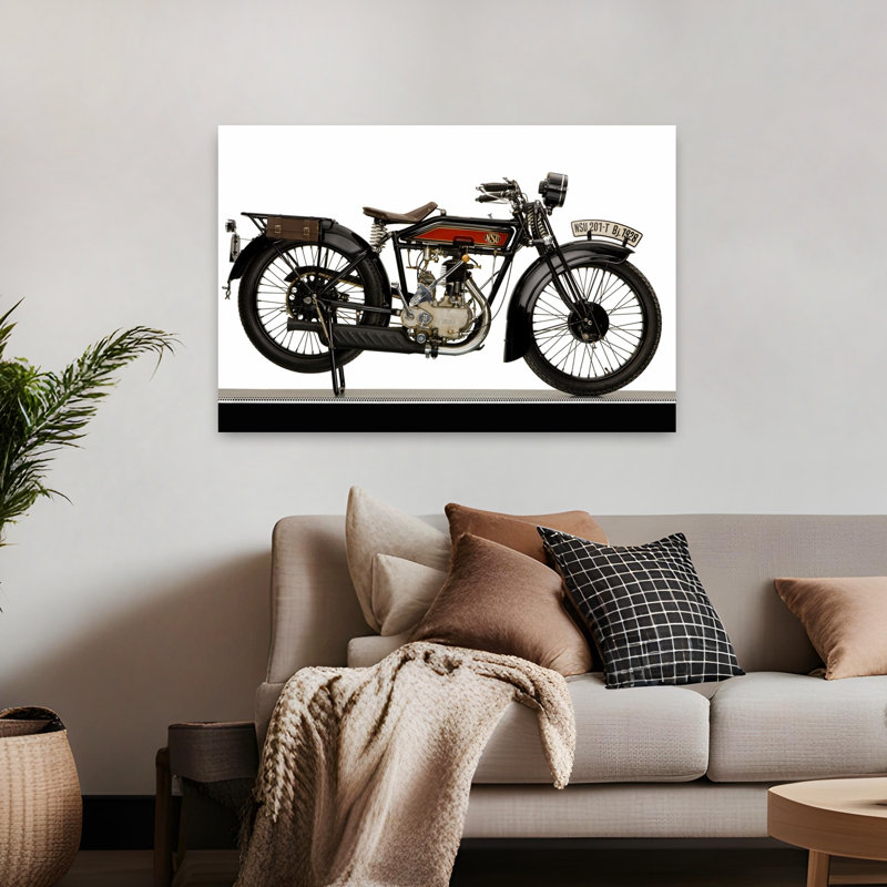 1929 Nsu 199Cc 201T, paysage abstrait classique, art mural, H 32 po x l 48 po