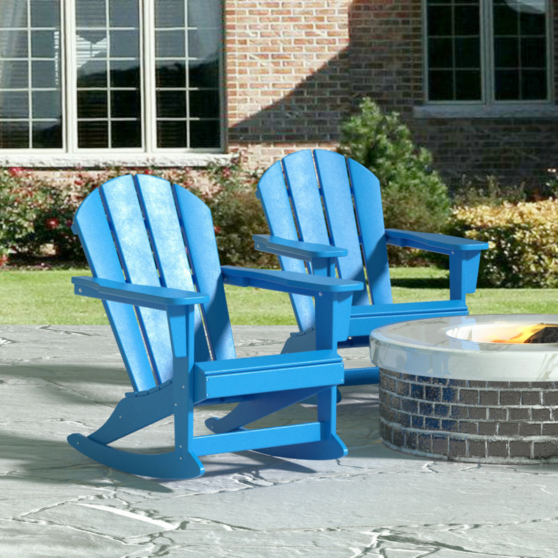 Chaise Adirondack à bascule Laguna, Bleu pacifique