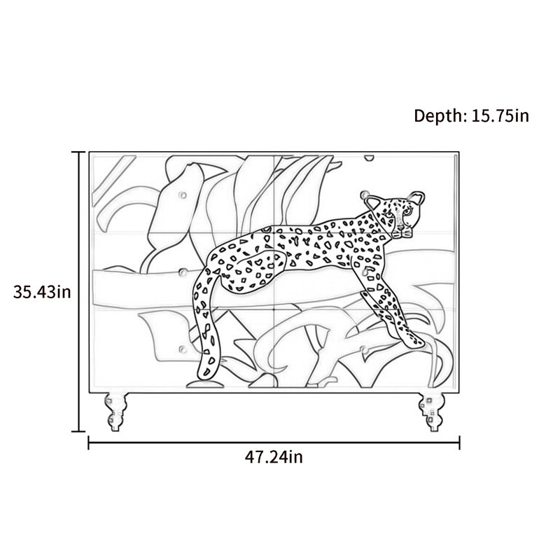 Commode d'appoint 6 tiroirs Modern