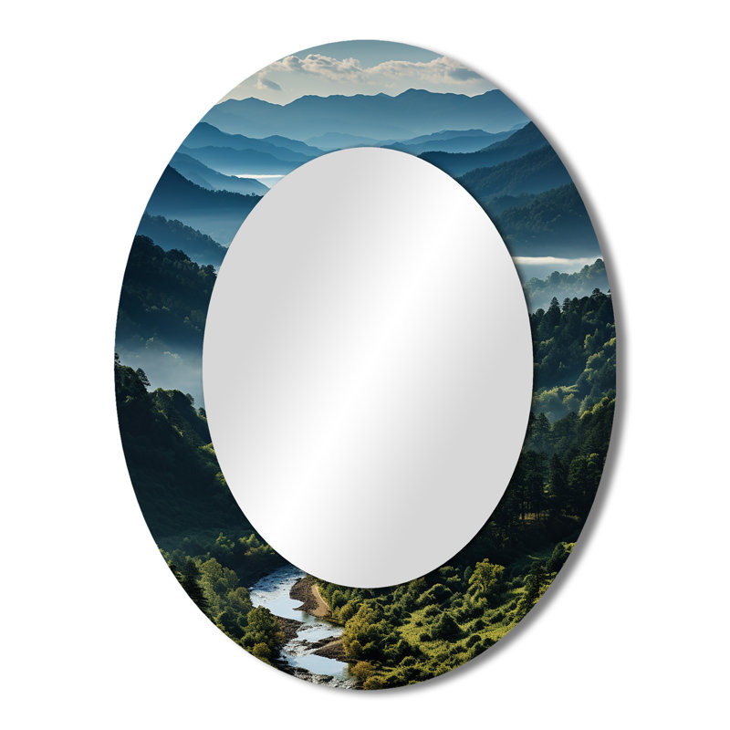 Massaoud - Miroir paysager en métal, 43 po x 33 po