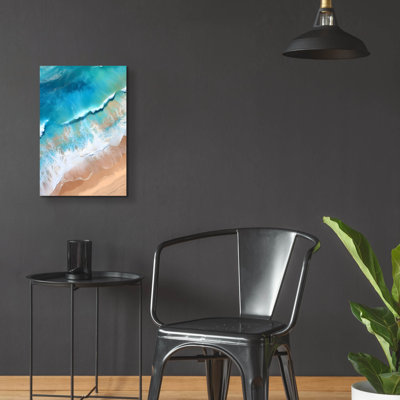 " Indigo Aerial Beach 1 " by Petals Prints Design