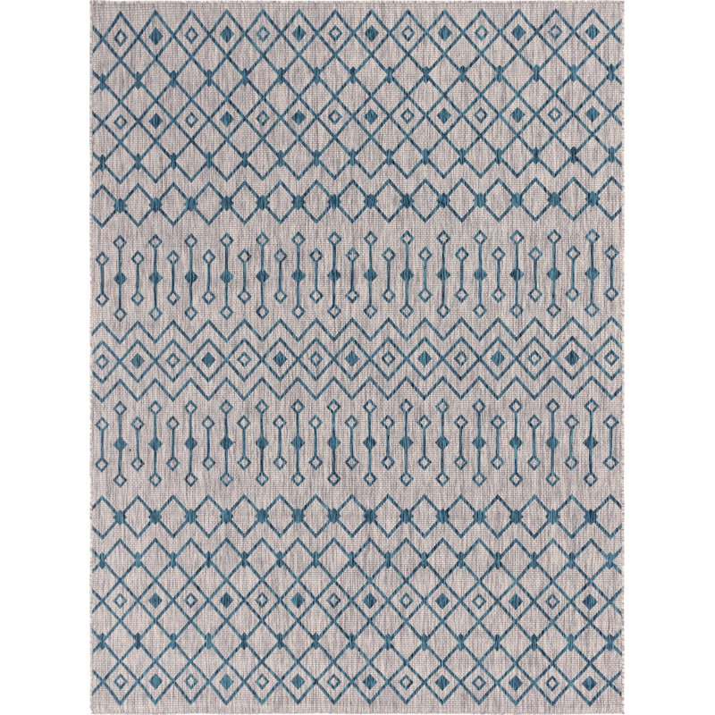 Kailani Geometric Indoor / Outdoor Rug, Rectangle 7'1" x 10'