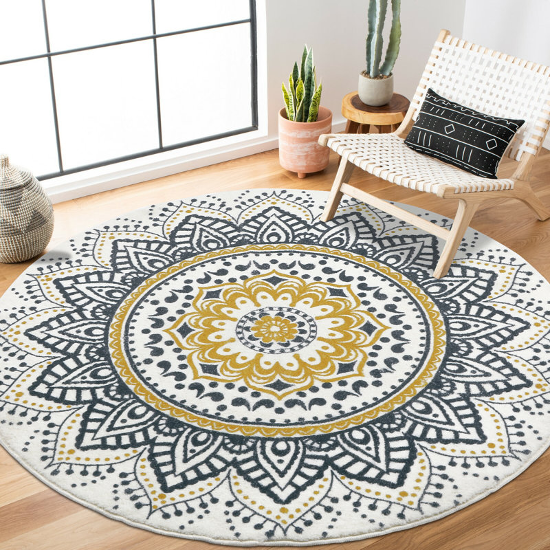 Tapis rond lavable rond antidérapant, Rond 63 po x 63 po