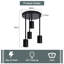 4-Light Black Flush Mount
