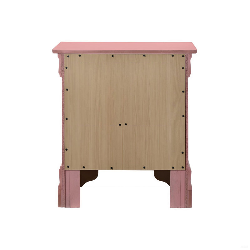 Charmante table de chevet traditionnelle rose, Pink