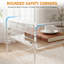 Bureau 33,5 po en acrylique transparent avec tablette de rangement, bureau d'écriture transparent moderne avec structure en acrylique épais pour chambre à coucher, dortoir et bureau personnel