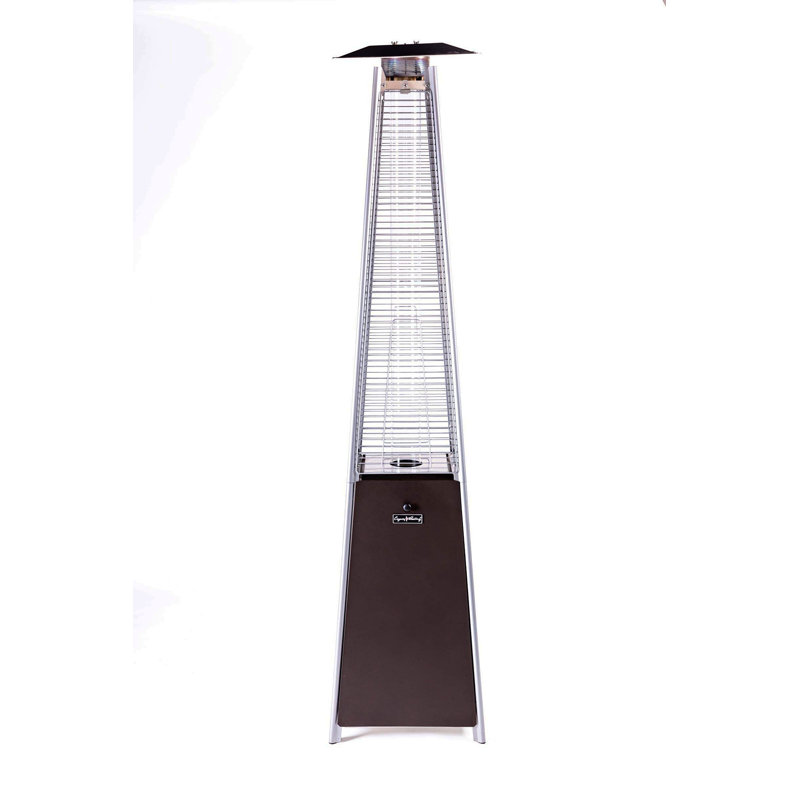 Bronze Quartz Glass Tube Patio Heater-Mocha, Brown