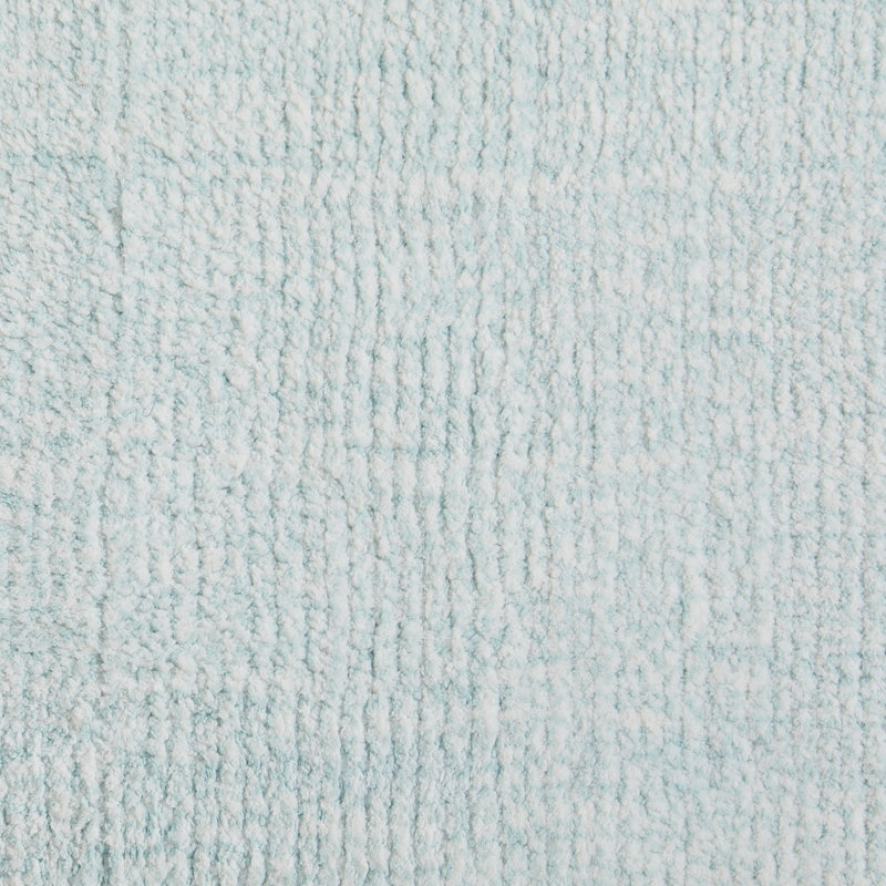 Cotton Blend Bath Rug, Aqua