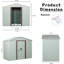 Outdoor Storage Shed,6x5 FT Large Garden Shed,Large Metal Tool Sheds with Sloping Roof and Vents,Updated Reinforced and Lockable Doors Frame Metal Storage Shed for Patio for Backyard,Patio
