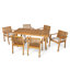 Ensemble de table de patio en bois d'acacia-286336140-286336141