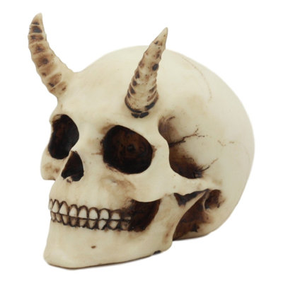 Figurine de crâne de demon corned Helmtrud