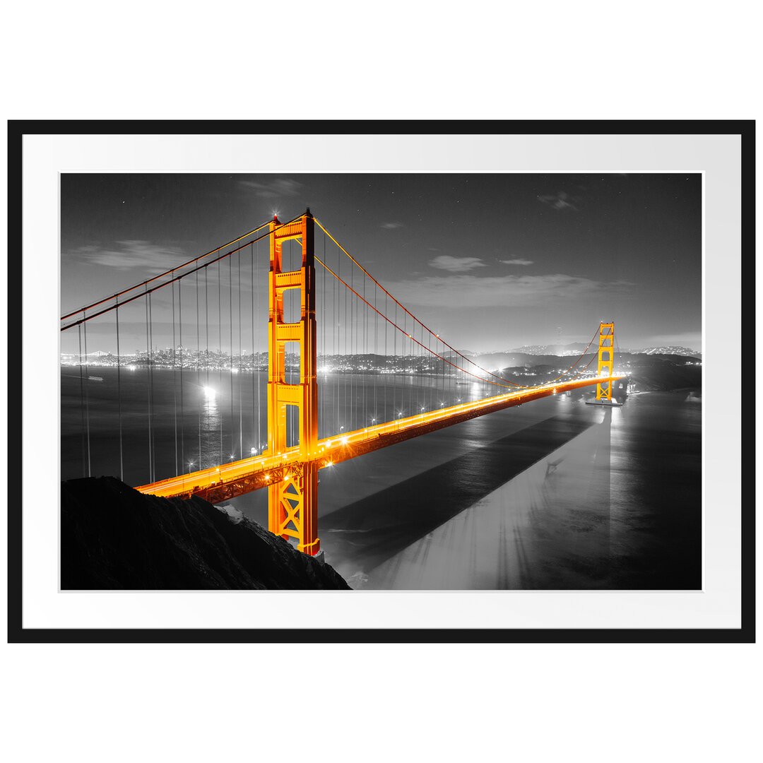 Gerahmtes Poster Riesige Golden Gate Bridge