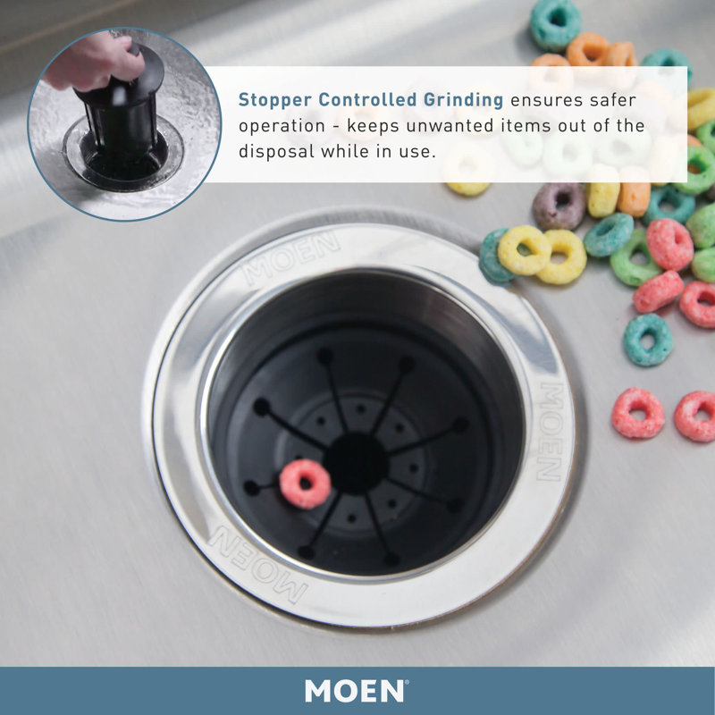 Moen Black 3/4 HP Batch Feed Garbage Disposal
