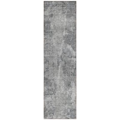 Tapis de couloir d'extérieur 8 po gris